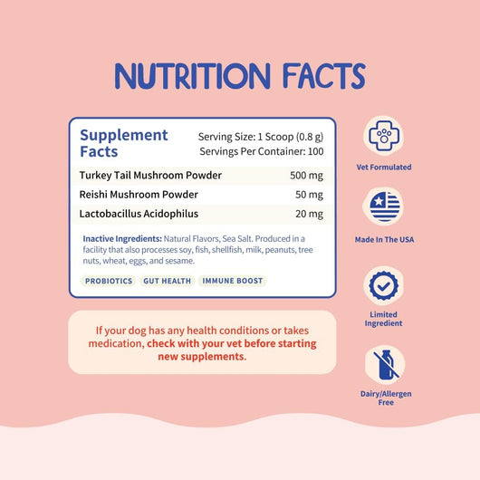 Purely Paw Probiotics Turkey Tail+